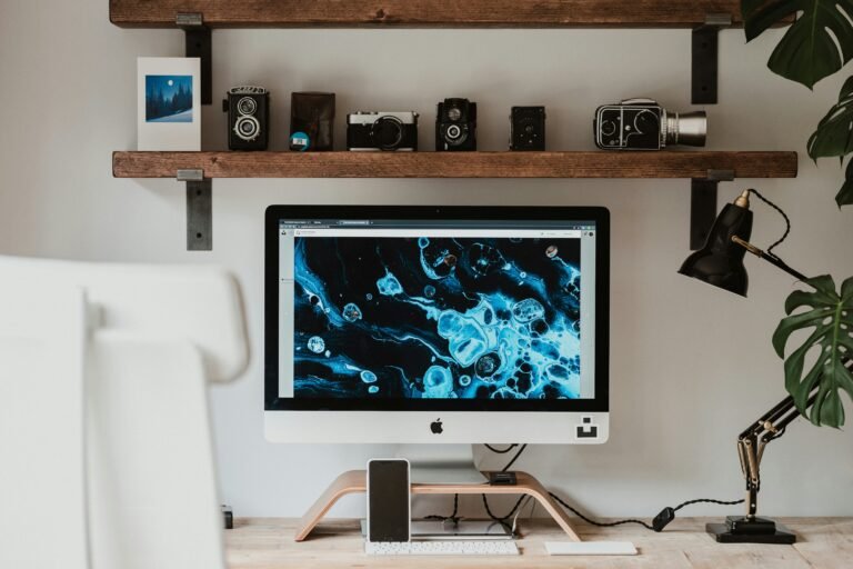 computer monitor in small home office